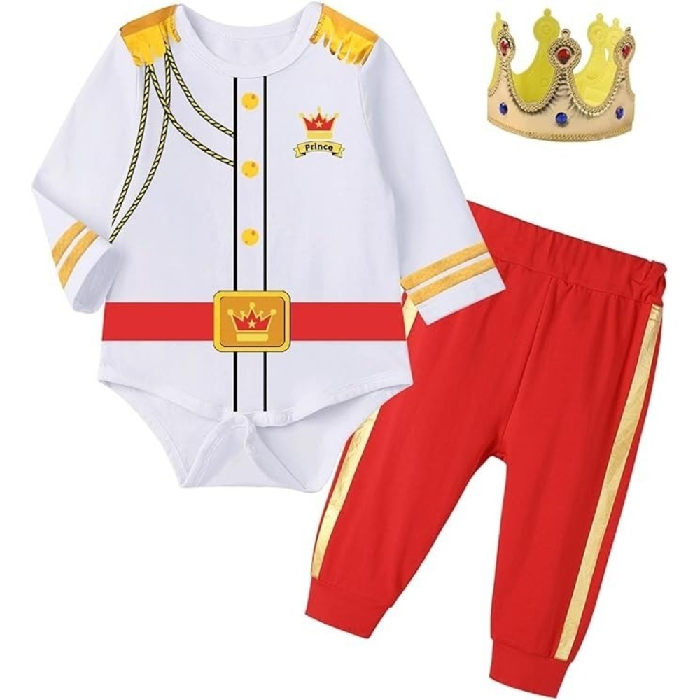 Prince Charming Toddler Boy Halloween Costume 12-18M Gold Crown Royal Outfit New